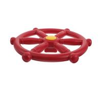VICASKY Pirate Ship Steering Wheel, Red Plastic Playset Helm with Rounded Edges, Easy Installation, Encourages Imaginative Play for Outdoor Playground and Treehouse Accessories