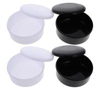 VICASKY Plastic Chess Box Set for Board Game Pieces Storage, Black and White Go Chess Containers, Reversible Simple Pieces Storage Pot, 4pcs Suitable for Go and Five-in-a-row Players