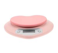 VICASKY Plastic Electronic Kitchen Scale Pink Heart Shaped Accurate Baking Scale for Home and Restaurant Use with LCD Display Capacity and Convenient Measuring Tool