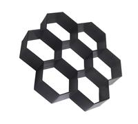 VICASKY Plastic Hexagon Path Maker Mold for DIY Garden Paving Reusable Cement Mould for Walkways Patios and Courtyards Easy to Use No Special Skills Required Black