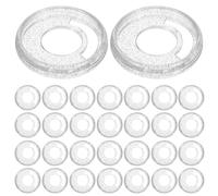 VICASKY Plastic Loose Leaf Binder Discs with Delicate Workmanship 50pcs Lightweight round Plastic Binding Rings Convenient to Store Small Binder for DIY Notebook Planner and Office Use