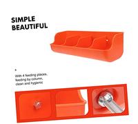 VICASKY Plastic Pig Feeding Trough with Compartments Wear Resistant Livestock Manger for Piglets Spill Design for Dry and Wet Food Suitable for Pig Farming and Nursery Use