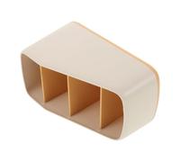 VICASKY Plastic Remote Control Holder with 4 Sections, Desk Organizer for TV and Dvd Controllers, Suitable for Living Room and Office Use, 18X10X10Cm (Yellow)