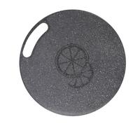 VICASKY Plastic Round Fruit Vegetable Cutting Board with Imitation Marble Design, Can Be Hung and Don’t Absorb Water, Fine Workmanship, Attractive Appearance, for Pizza Serving Boards