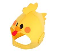 VICASKY Plush Chicken Cosplay Headband Lightweight Animal Hat for Adults Realistic Yellow Hen Costume Beanie for Party Dress Up Carnival Festival Photo Props
