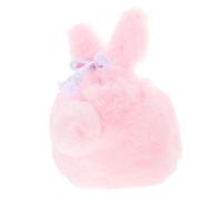 VICASKY Plush Drawstring Makeup Bag Cute Bunny Ear Cosmetic Organizer Pouch Portable Travel Toiletry Storage with Durable Wear Resistant Material for Women