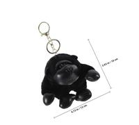 VICASKY Plush Gorilla Keychain Pendant Black Stuffed Monkey Bag Charm Decorative Plush Key Ring for Backpack Car Keys Accessory
