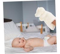 VICASKY Plush Polar Bear Hand Puppet Soft Animal Interactive Storytelling Role-play for Educational Play Theater Teaching Tool