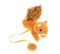 VICASKY Plush Squirrel Shoulder Accessory Soft Figurine for Party Costume Easy to Attach Cute Animal Decor for Bags and Outfits Playful Idea with Lifelike Design