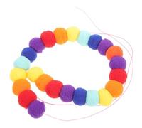 VICASKY Pom Pom Dog Collar Puppy Collar Adjustable Lightweight Polyester for Street and Party Use Suitable for Puppies and Cats
