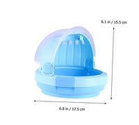 VICASKY Portable Blue Plastic Hamster Carrier Case for Small Animals for Travel Journeys Breathable Design with Air Safety Lock System Pet Supplies for Hamsters Guinea Pigs and More