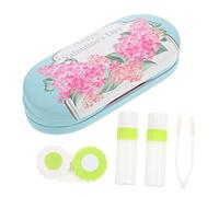 VICASKY Portable Contacts Holder Glasses Case Double Layer Compact Design for Contact Lenses and Eyeglasses Outdoor Travel Vision Care On-The-Go Use