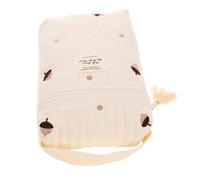 VICASKY Portable Diaper Pouch, Cotton Cloth Reusable Storage Bag with Zipper, Large Capacity Organiser for Diapers and Wipes, Stroller Attachment for On-the-go Use