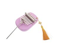 VICASKY Portable Finger Piano Beginner-friendly Wooden Musical Instrument 8-key Mini Thumb Piano with Unique Lavender Oval Shape for Outdoor Activities and Travel