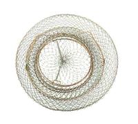 VICASKY Portable Foldable Iron Crab Cage Fishing Trap Basket with Spring-loaded Doors for Lakes Rivers and Sea Fishing Metal Wire Mesh Crab and Fish Holder