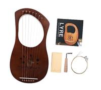 VICASKY Portable Lyre Harp 7-string Musical Instrument Handheld String Instrument Random Color