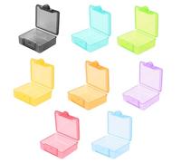 VICASKY Portable Medicine Travel Organizer 8pcs Mini Plastic Pill Boxes with Covers 7-Day 3-Times-a-Day Compartment System for Easy Medication Management and On-the-go Use