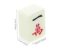 VICASKY Portable Mini Mahjong Set with Tiles and Storage Box Lightweight Travel Game for Family Fun Clear Pattern Printing for Dorms Parties and Outdoor Entertainment