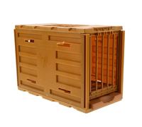 VICASKY Portable Pet Cage Plastic Birdcage Handle for Budgie Lovebird Parakeet Finches Use as Bird Carrier Backpack for Home Feeding Outdoor Travel Lightweight Cage for Small Birds