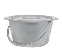 VICASKY Portable Plastic Chamber Pot with Lid Stable Bedside Urinal Basin for Elderly and Adults Smooth Edges Easy-Clean Portable Toilet for Night Use and Commode Chair Replacement