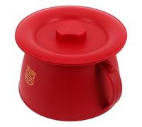 VICASKY Portable Potty Chair Red Pp Plastic Urinal Emergency Toilet for Travel Camping Bedside Commode Bucket with Brush for Pee Training