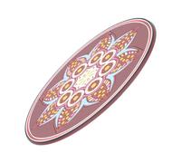 VICASKY Portable Protective Sound Bowl Mat Flower Prints Pattern, Pvc Meditation Cushion for Crystal Bowl, Religious Prop for Friends Who Believe in Buddhism