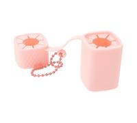 VICASKY Portable Silicone Lipstick Organizer Case Pink - Small Travel Makeup Bag Holder for Lip Gloss and Mini Cosmetic Accessories, Lightweight Lipstick Storage Pouch for Outdoor Use