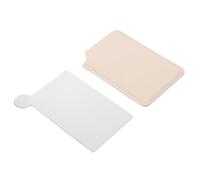 VICASKY Portable Stainless Steel Mixing Trays for Foundation and Cosmetics Plate with Pu Handle, Versatile Use for Nail Art and On-the-go Makeup Application
