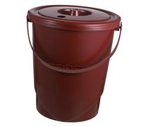 VICASKY Portable Tea Dregs Drainage Bucket with Swing Lid and Handle Multipurpose Trash Can for Kitchen Office Bathroom Space Saving Waste Container and Storage Bin