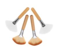 VICASKY Powder Makeup Brushes and Fine Texture Bristles 4pcs Large Flat Brush with Smooth Handle Design Made of Nylon and Wood for Blush and Highlighter for Professional Makeup Artists