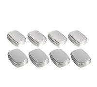 VICASKY Practical Aluminum Soap Cans 8pcs Multi-Capacity 100ml 150ml Square Balm Storage Cases with Lids for Travel and Handmade Cosmetic Soap Containers