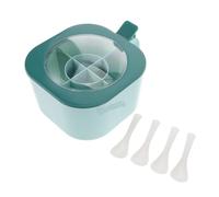 VICASKY Practical Kitchen Spice Box with Lid, 4-compartment Divided Seasoning Container Made of Sturdy Plastic, Compact Household Condiment Tray for Organised Storage and Easy Access