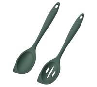 VICASKY Practical Silicone Rice Spoon with Skimmer and Solid Ladle Heat-Resistant Non-Stick Kitchen Utensils for Cooking Serving Stirring and Meal Preparation at Home