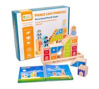 VICASKY Prince Saves Blocks Wooden Educational Preschool, Creative Intellectual Puzzle Game Building Blocks Set for Early Development and Learning