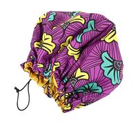 VICASKY Printed for Women Soft Polyester Beanie Bonnet for Sleeping Home Hair Care Cap African Prints for Bedtime Use