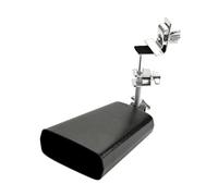VICASKY Professional Drum Kit Cowbell Metal Accessory for Drum Set, Rich Sound and Safe to Use, Suitable for Beginners and Professionals, Sturdy Black Cow Bell for Percussion Instruments