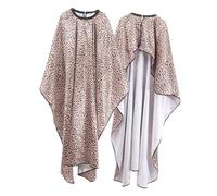 VICASKY Professional Hair Cutting Cape for Adults Made of Soft Satin Fabric with Chic Leopard Print Design, for Hairdressers to Wash and Cut Your Hair at Home