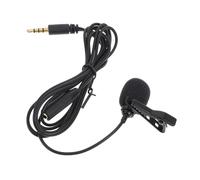 VICASKY Professional Lapel Clip-on Microphone Black Portable Wired Mic Multi-functional Microphone for Phone Recording Interview and Speech