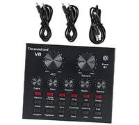 VICASKY Professional Live Sound Card Kit 800 Condenser Microphone Usb Audio Mixer for Streaming Podcasting Karaoke and Mobile Dj Voice Modulator Effects