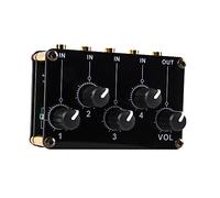 VICASKY Professional Portable Audio Mixer Inputs Low-noise Stereo Line Mixer Single Volume Knob for Easy Use