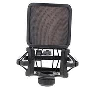 VICASKY Professional Quakeproof Mic Stand Shock Blow Prevention Net Microphone Rack for Speech Live Broadcast Black