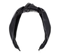 VICASKY Pu Leather Wide Anti-slip Knotted Headband for Women, Chic Broadside Hair Band Decor, Versatile Hair Accessory for Daily and Party Use