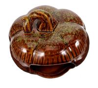 VICASKY Pumpkin Shaped Ceramic Hamster Nest Decorative Cooling House for Pets for Summer and Winter Use Durable Ceramic Hideout for Sleeping and Play