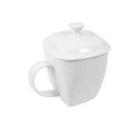 VICASKY Pure White Bone China Mug Elegant Ceramic Tea Coffee Cup for Birthday Wedding Anniversary Christmas Fine Porcelain Drinkware for Hot Beverages