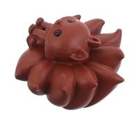 VICASKY Purple Clay Tea Pet Fox Sculpture Cute Chinese Tea Ceremony Accessory Zisha Figurine Gift Decorative Tray Ornament
