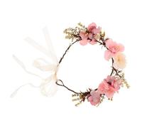 VICASKY Purple Simulate Flower Headpiece Floral Headband Bridal Wedding Hair Band Seaside Vacation Photo Shoot Props Beach Holiday Hair Accessory