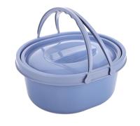 VICASKY PVC Toilet Bucket Dual Handles with Lid, Thickened Adult Home Use | Portable Travel Urinal, Bedside Toilet Use, Multipurpose Design, Helps Prevent Unpleasant Odours