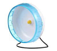 VICASKY Quiet Hamster Exercise Wheel with Stand Silent Running Spinner for Small Pets Safe Material Enriches Mental Health and Muscle Building Blue