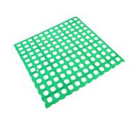 VICASKY Rabbit Cage Mat Bunny Cage Mat Plastic round Hole 35x35cm Green for Small Animals and Ferrets Foot-friendly Non-slip Antibite Design