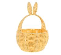 VICASKY Rabbit Ear Basket Portable Fruit Basket for Picnic Yellow Paper Material Rabbit Ear Shape Reusable and Resistant to Damage Charming for Farmers Market
